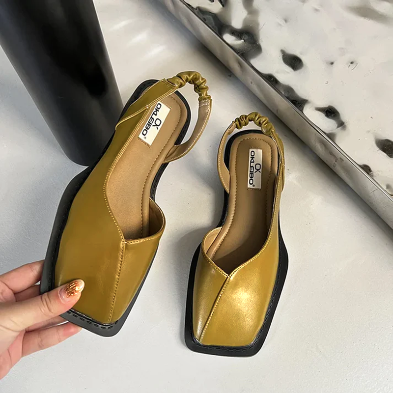 Graya Slingback Square Toe Flat