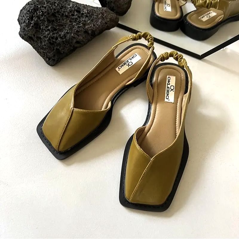 Graya Slingback Square Toe Flat