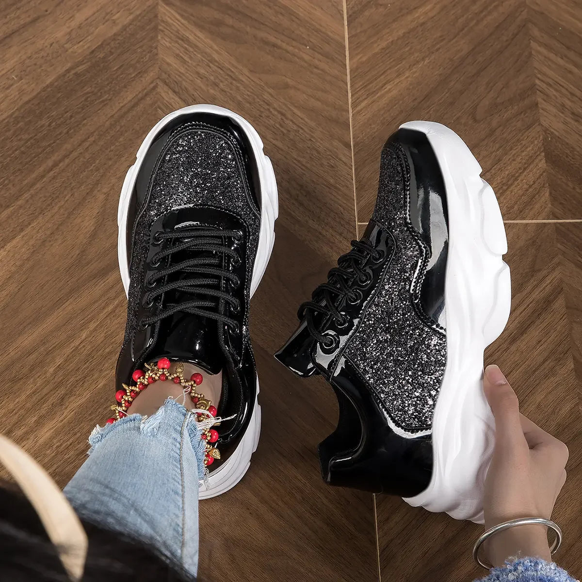 Metalic Women Sneaker