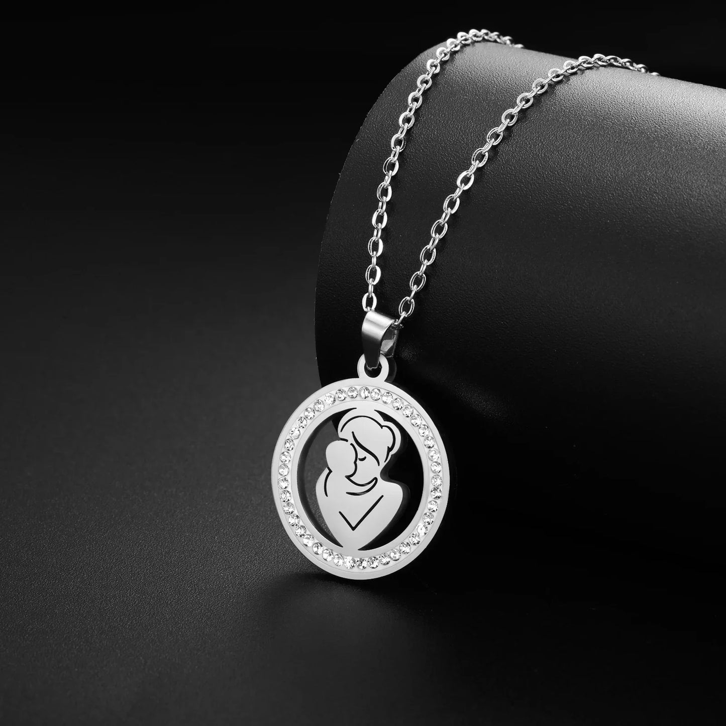Mother and Child Pendant Necklace