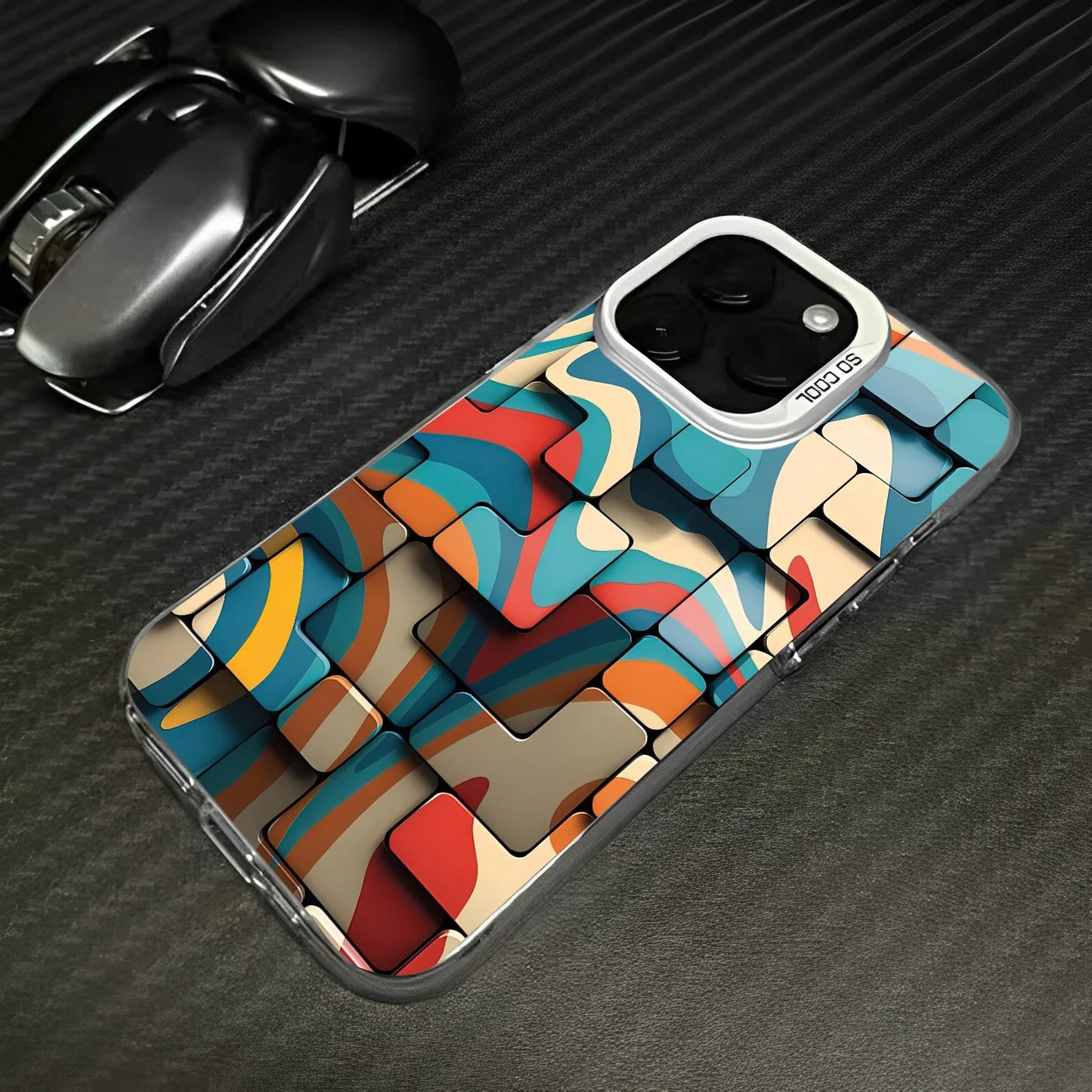 3D Tetris Design iPhone 16 Case