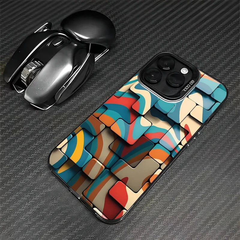 3D Tetris Design iPhone 16 Case