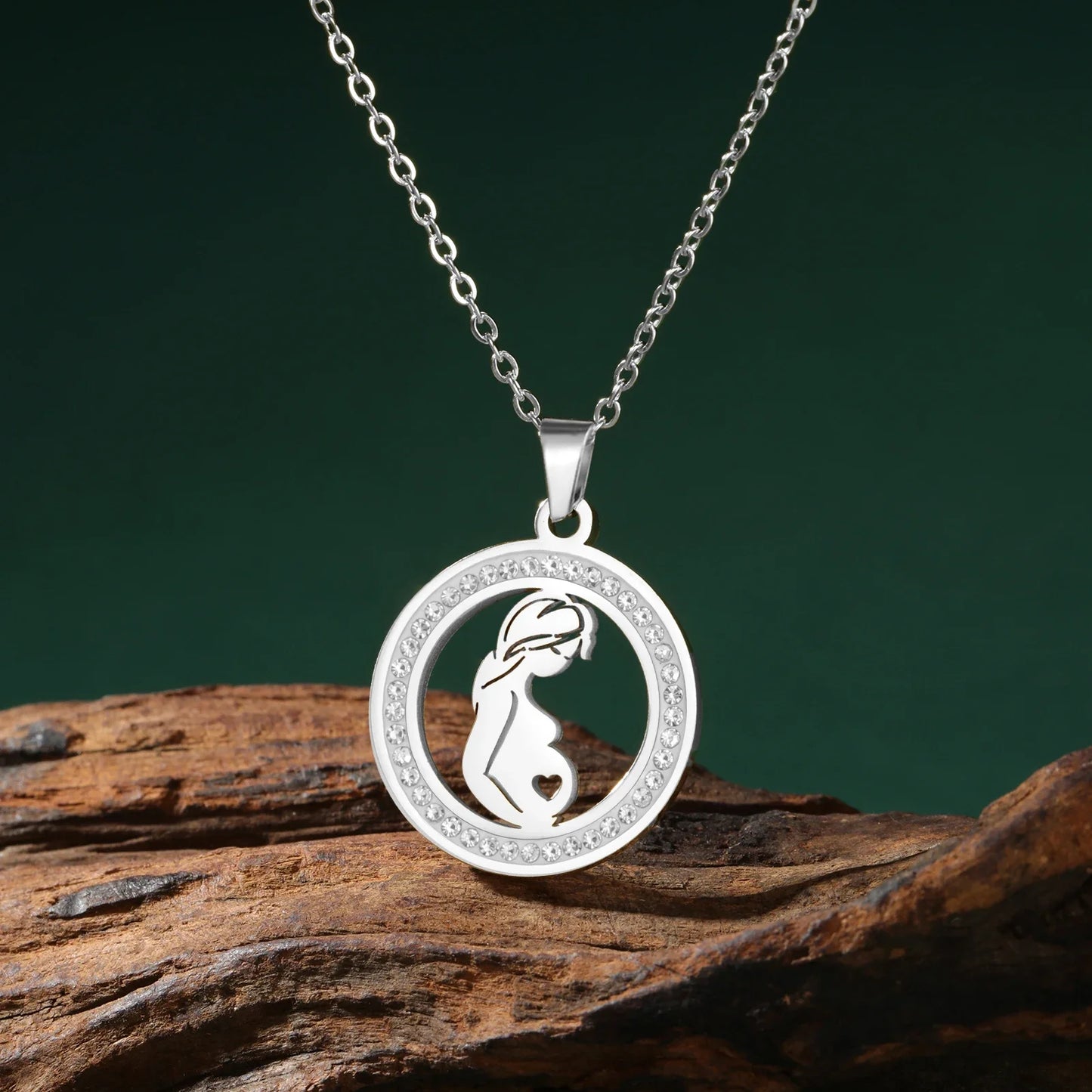 Mother and Child Pendant Necklace