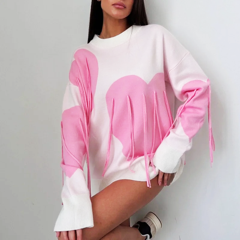 Eva Heart Round Neck Sweater
