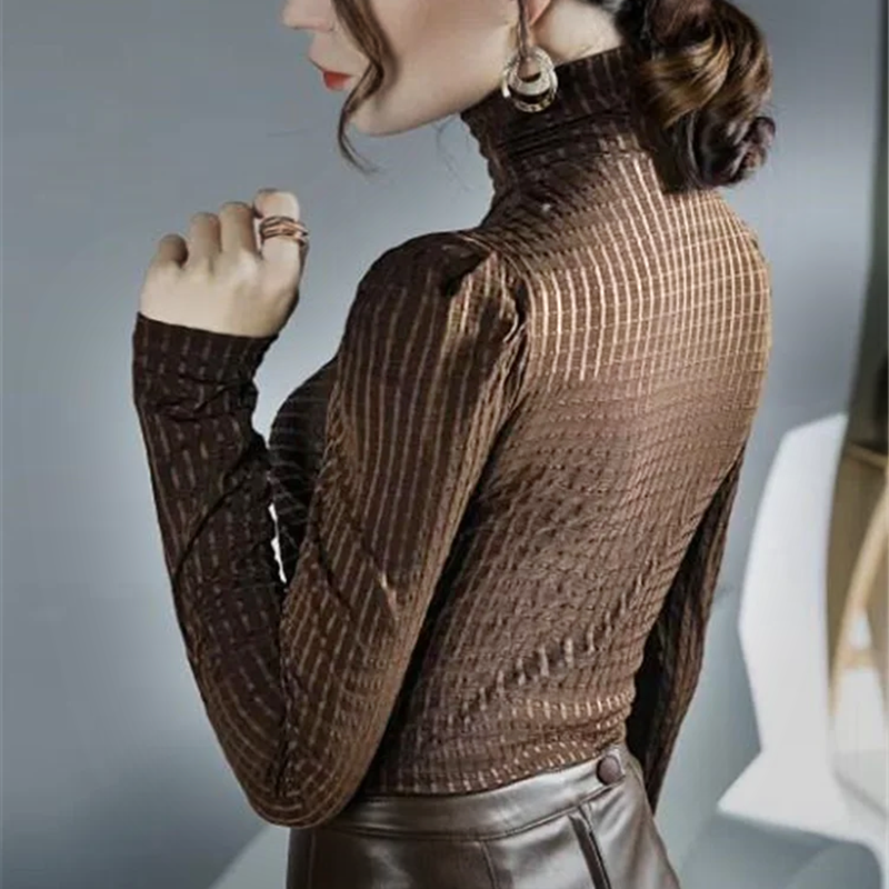 Women's Waffle Turtleneck