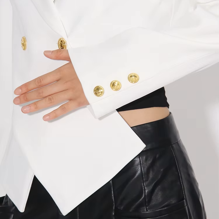 Crossed Front Closure Blazer