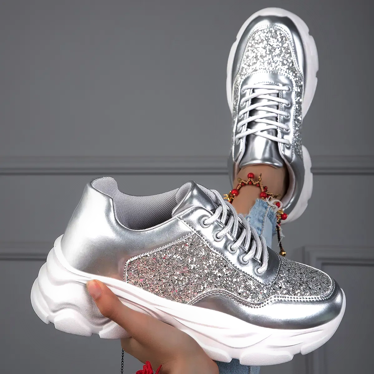 Metalic Women Sneaker