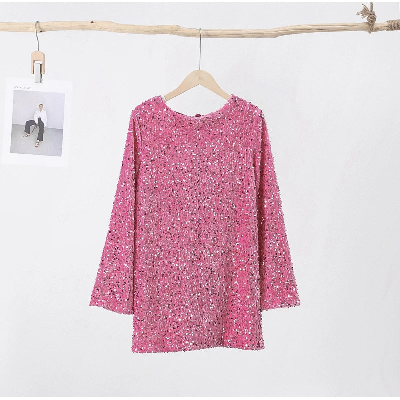Sequined Tie-back Dress