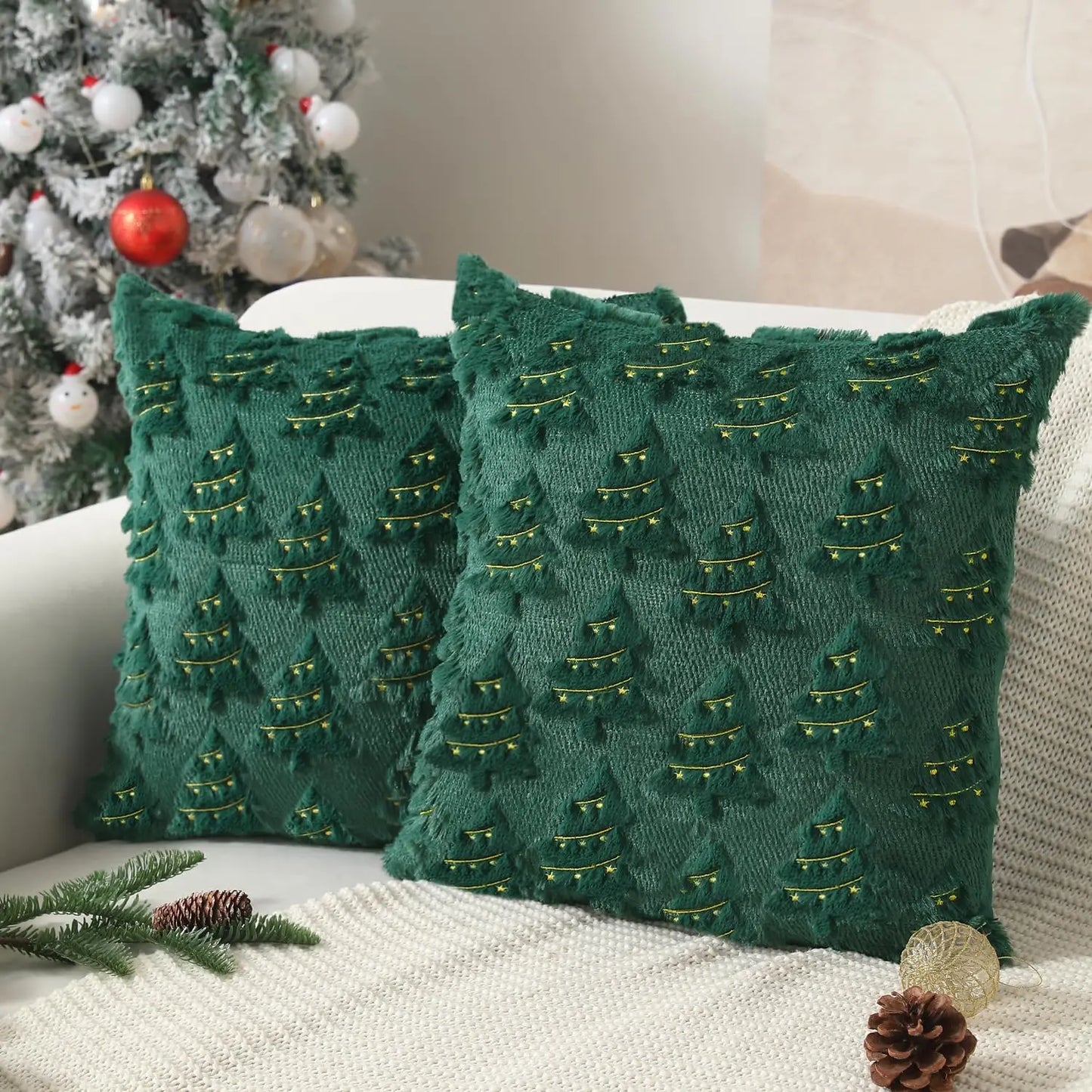 Festive Forest Pillow Cover
