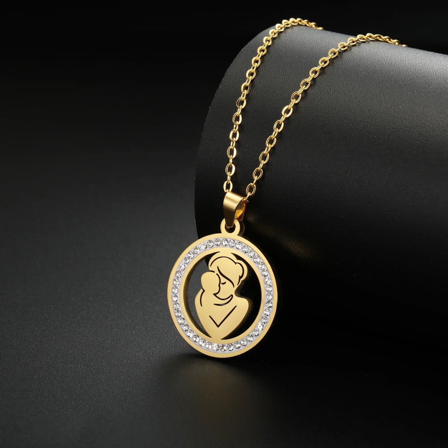 Mother and Child Pendant Necklace