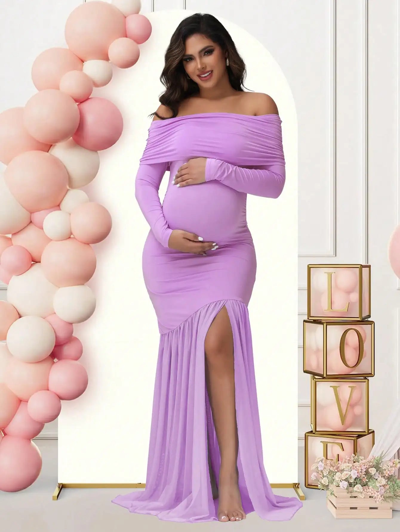 Amara Soft-Drape Maternity Gown