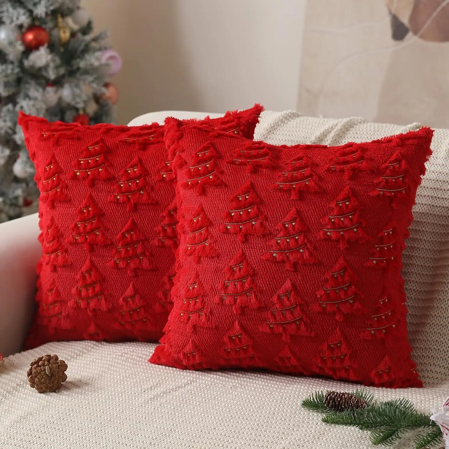 Festive Forest Pillow Cover
