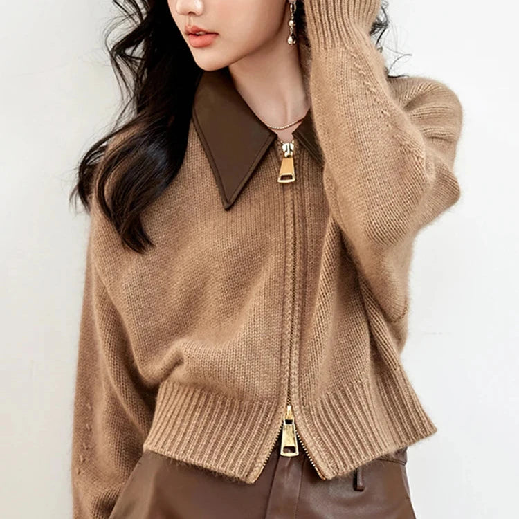 Two-Way Front-Zip Sweater