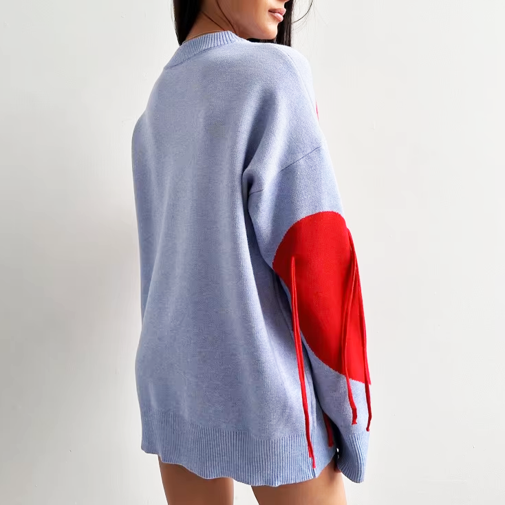 Eva Heart Round Neck Sweater