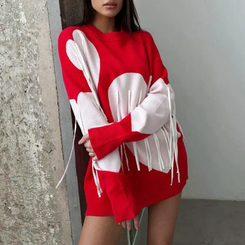 Eva Heart Round Neck Sweater