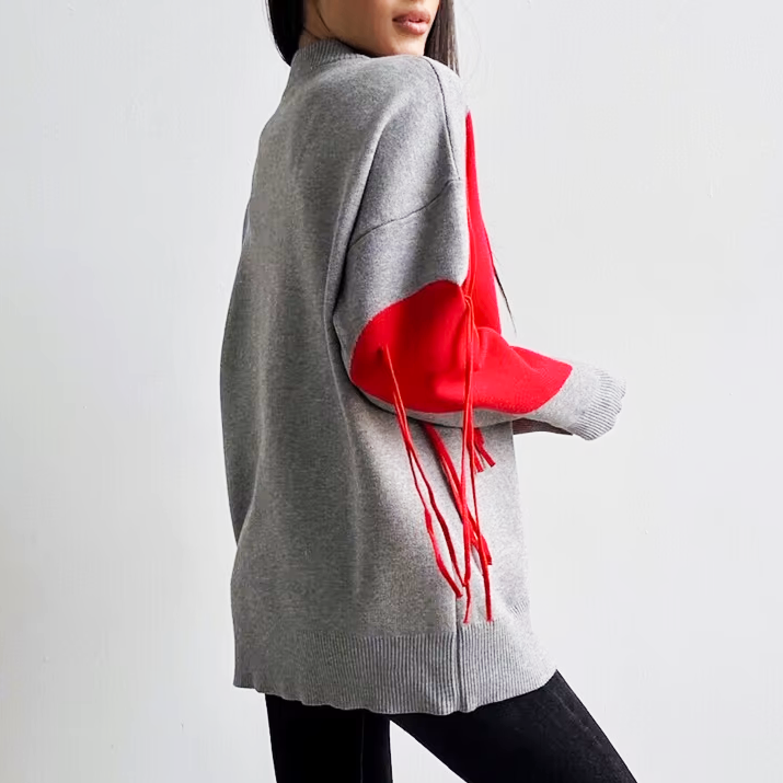 Eva Heart Round Neck Sweater