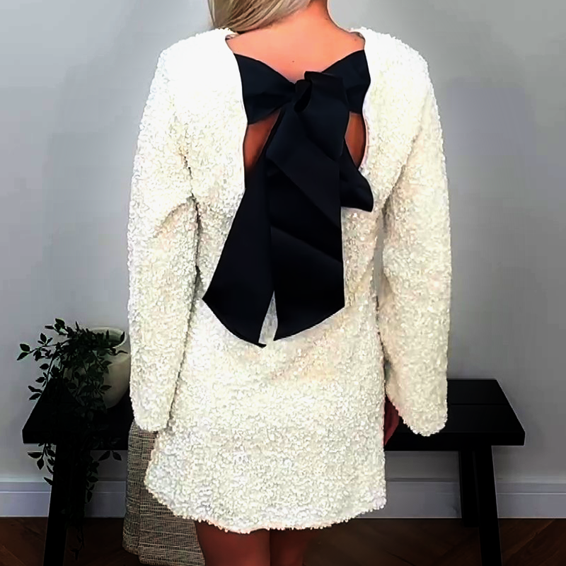 Sequined Tie-back Dress