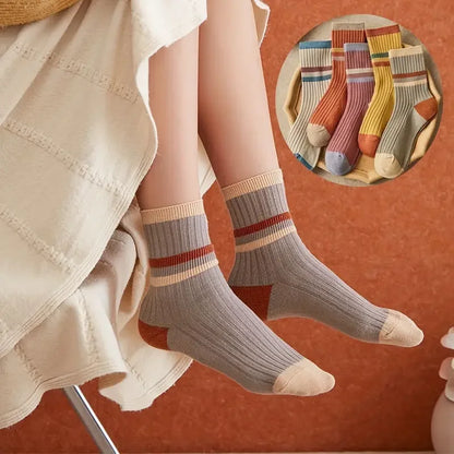 Stripe Cotton Blend Socks