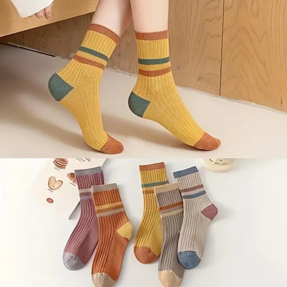 Stripe Cotton Blend Socks