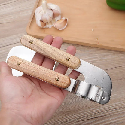 Mason Wooden Garlic Press