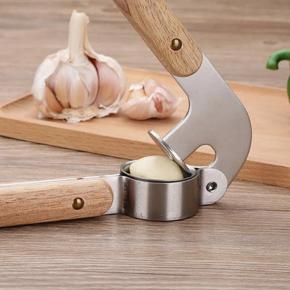 Mason Wooden Garlic Press