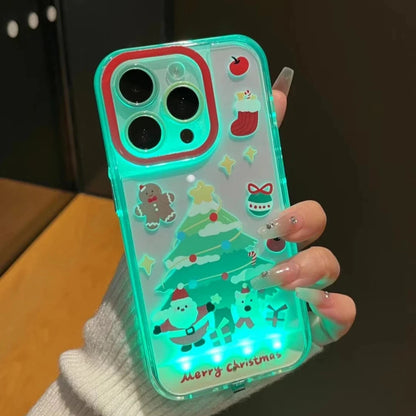 Luminous Christmas Snowman iPhone Case