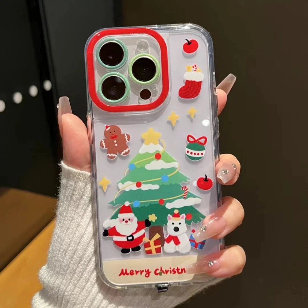 Luminous Christmas Snowman iPhone Case