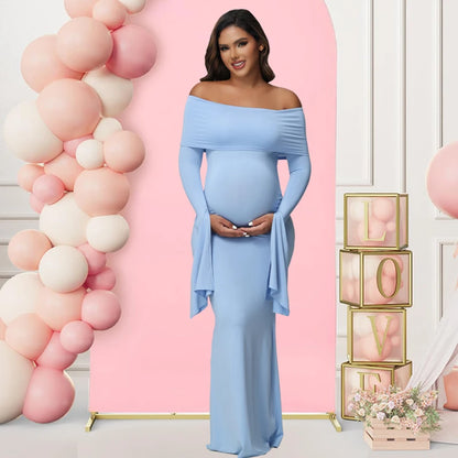 Celeste Off-Shoulder Maternity Gown