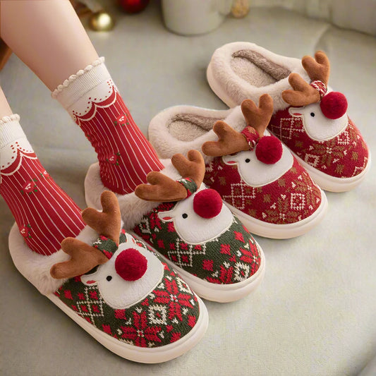 Cozy Reindeer Slippers