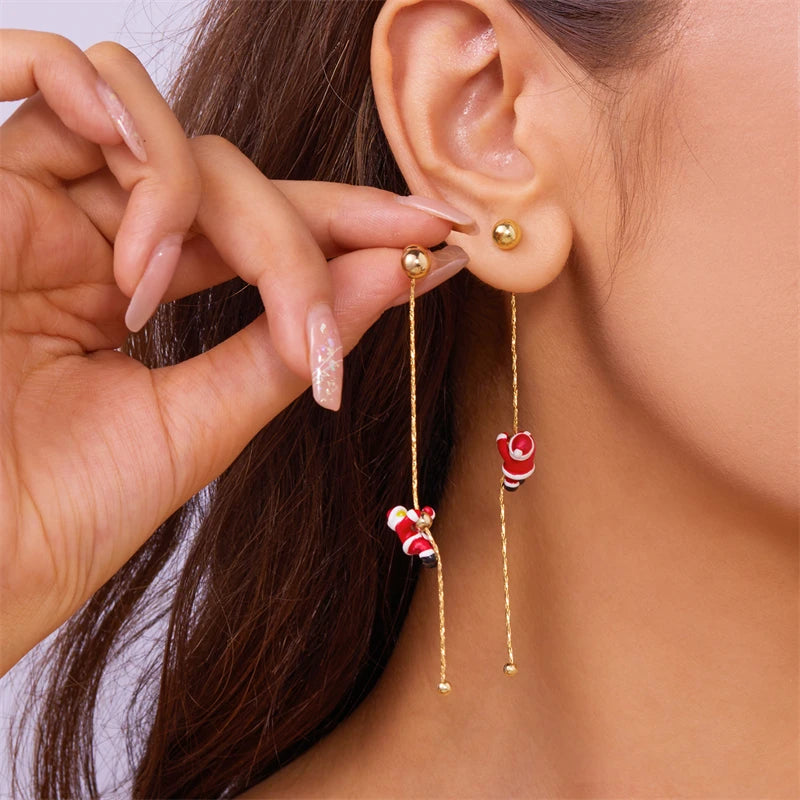 Santa’s Festive Drop Earrings