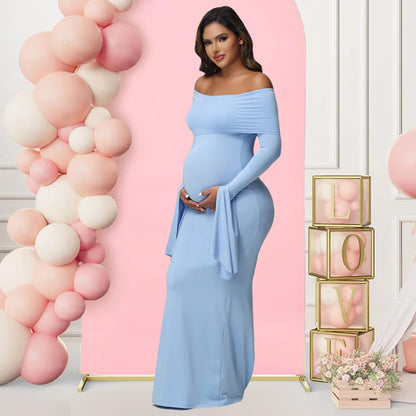 Celeste Off-Shoulder Maternity Gown