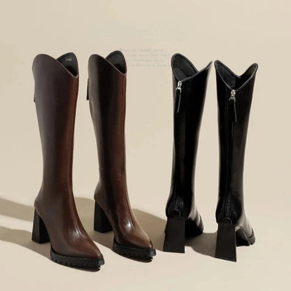 Knee High Pointed Toe Boot