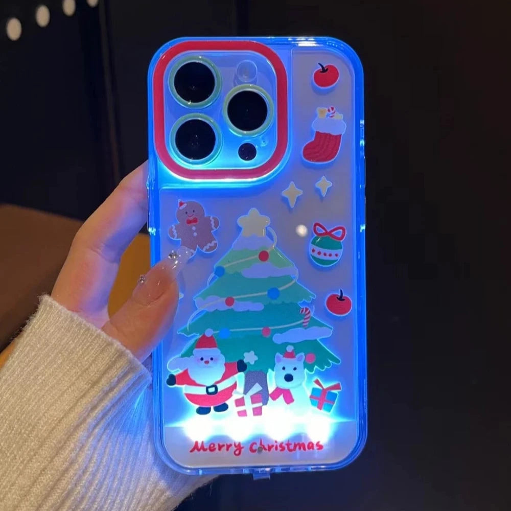 Luminous Christmas Snowman iPhone Case