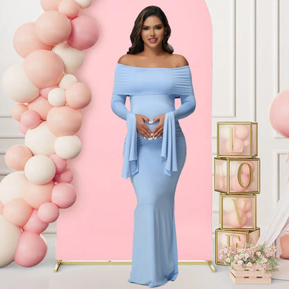 Celeste Off-Shoulder Maternity Gown