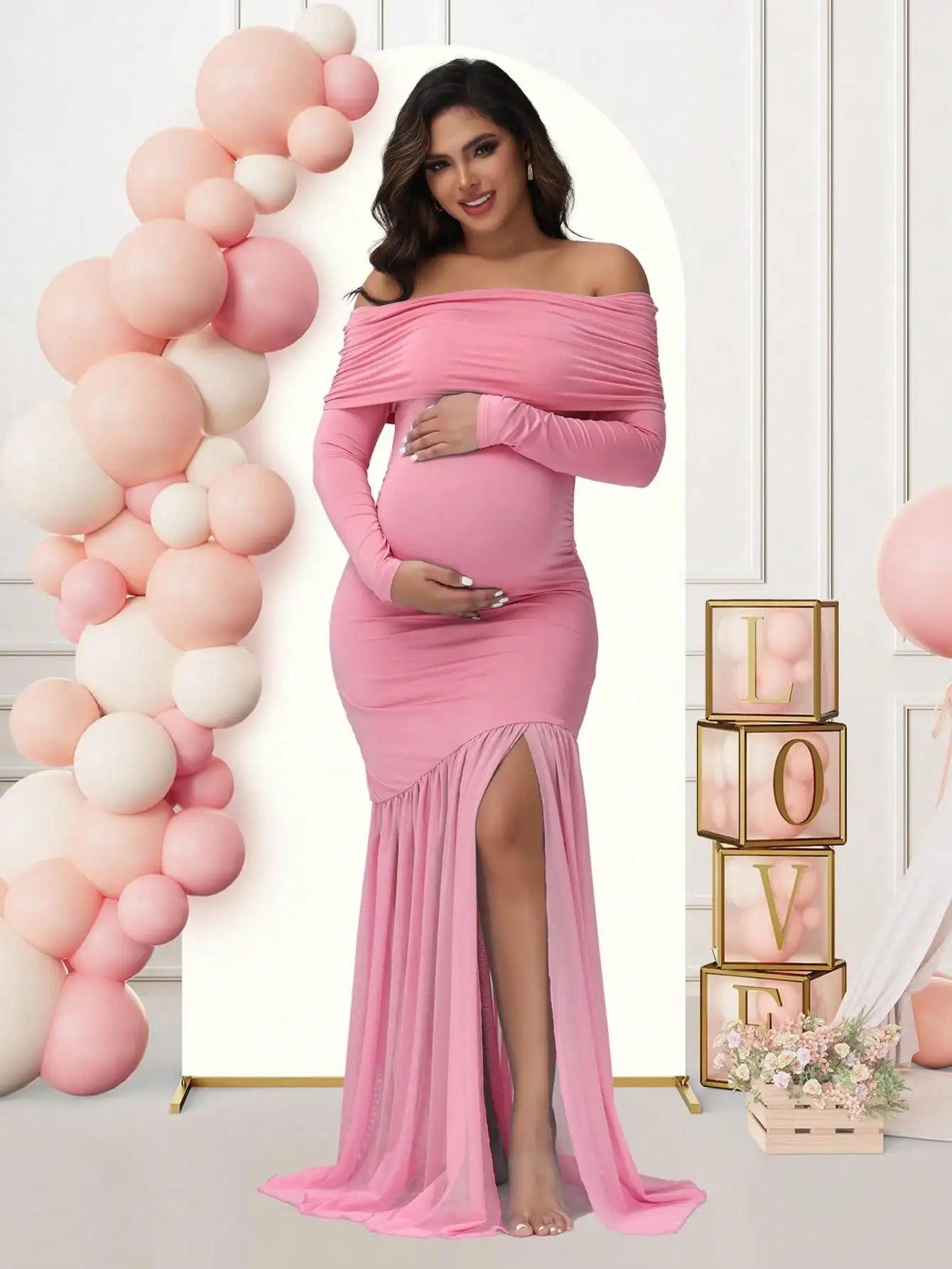 Amara Soft-Drape Maternity Gown