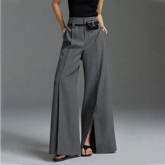 Loose Split-Front Pants