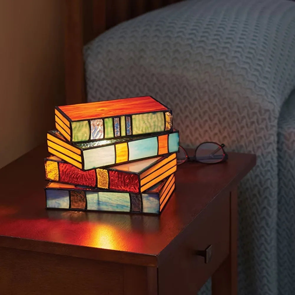 Stacked Books Night Lamp