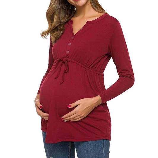 Kaia Cotton Maternity & Nursing Blouse