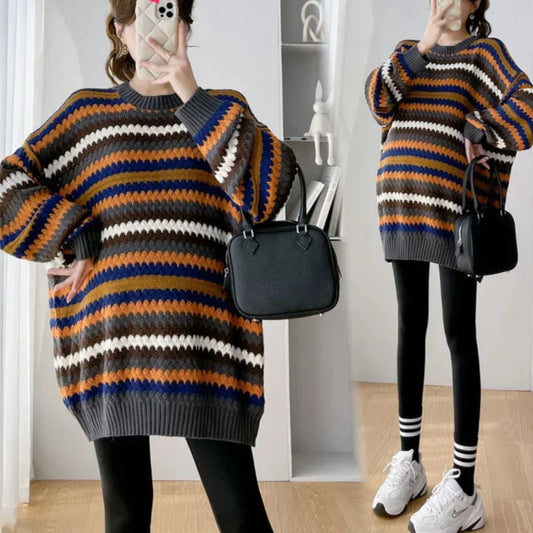 Amira Stripe Maternity Sweater