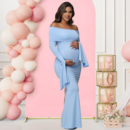 Celeste Off-Shoulder Maternity Gown