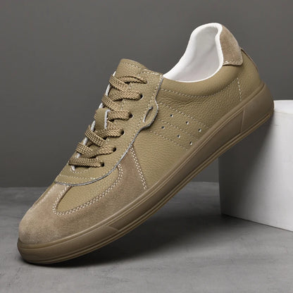 Lace Up Genuine Leather Sneaker