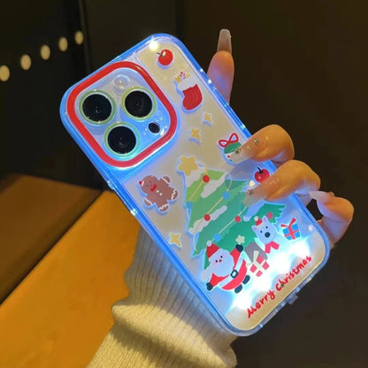 Luminous Christmas Snowman iPhone Case