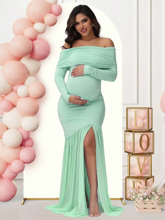 Amara Soft-Drape Maternity Gown