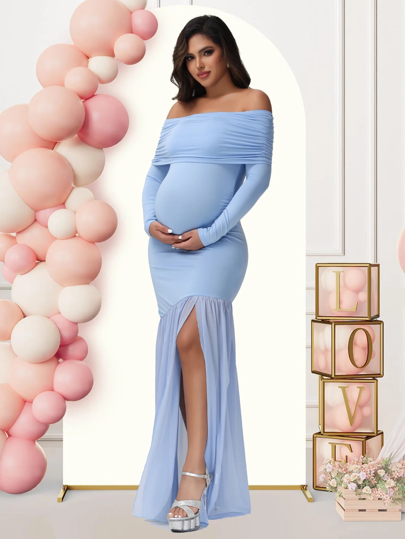 Amara Soft-Drape Maternity Gown