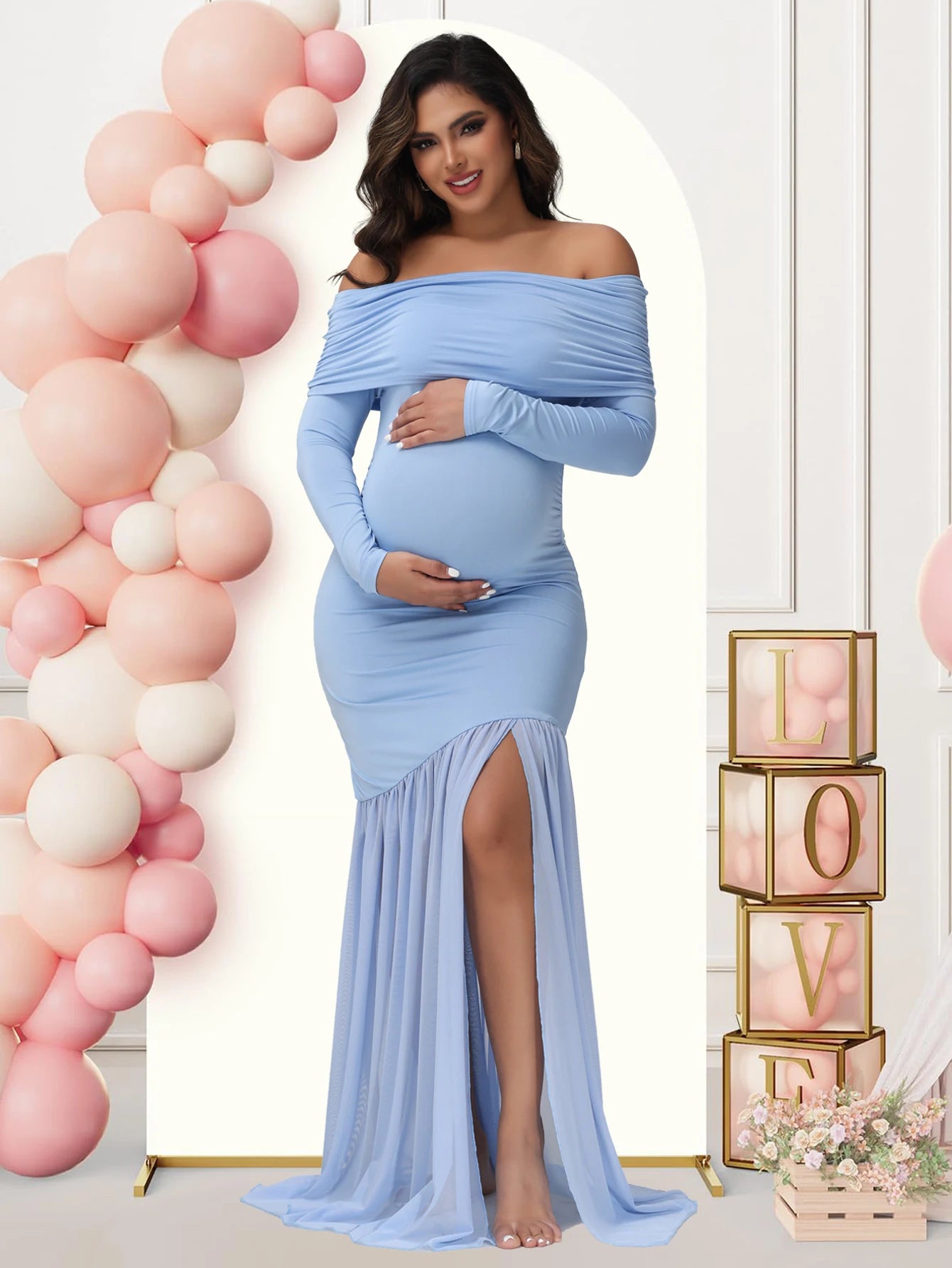 Amara Soft-Drape Maternity Gown