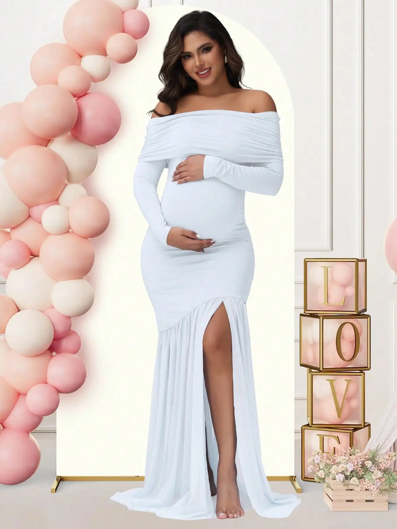 Amara Soft-Drape Maternity Gown
