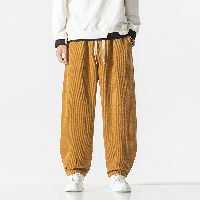 Corduroy Drawstring Loose Pants