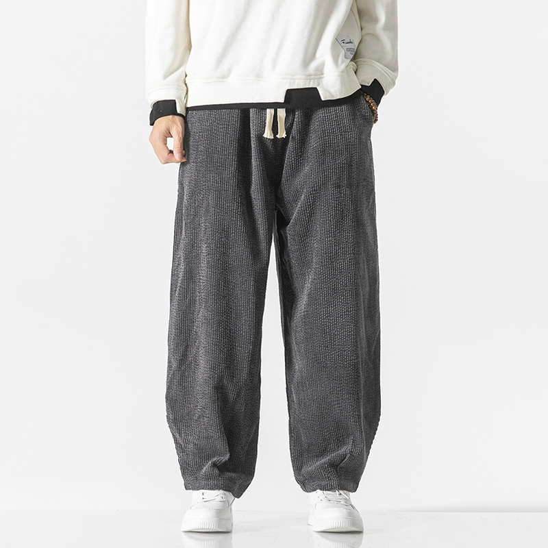 Corduroy Drawstring Loose Pants