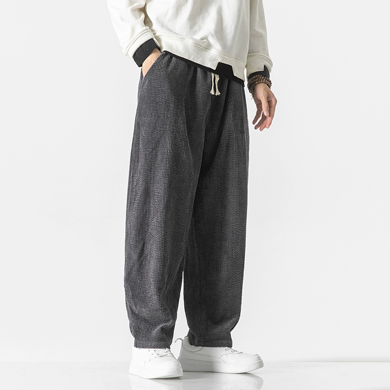 Corduroy Drawstring Loose Pants