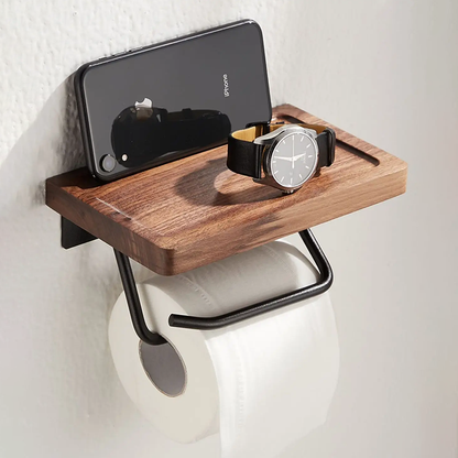 Wooden Toilet Paper Holder